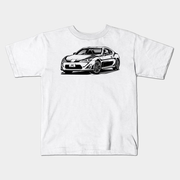 EUROBEAT INTENSIFIES - GT86 full-body version Kids T-Shirt by ARVwerks